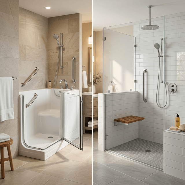 Baignoire à porte vs douche sénior : le comparatif complet pour bien choisir